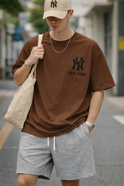 ArtYus New York NY Logo με τύπωμα Unisex oversized T-Shirt – Σετ Βαμβάκι τεμα...