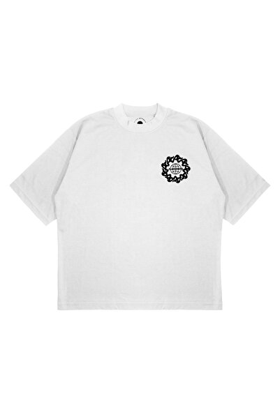 PURE EFFECT Unisex supradimensionat ALL SAINT KURU KAFA cu imprimeu Croială l...