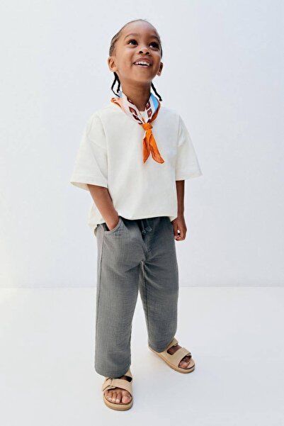 Limonlu Pamuk Unisex Oversize Beyaz T-shirt