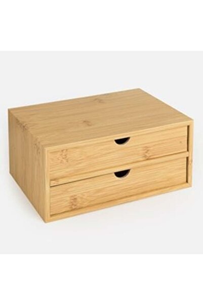OEM Ξύλινο κουτί με 2 συρτάρια 20 x 13 x 9 εκ.