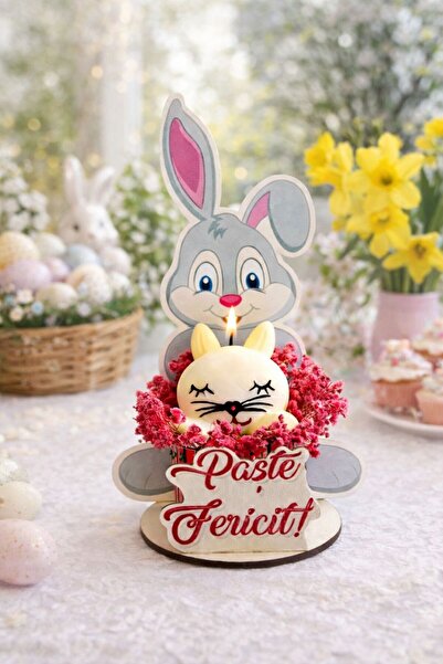 OEM Lumanare Iepuras din Ceara Naturala de Soia Parfumata cu Flori Uscate si ...