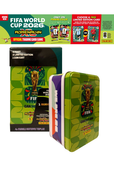 Next Plus Licensed Fifa World Cup 2026 ™   Adrenalyn XL ™   - Classic Tin Des...
