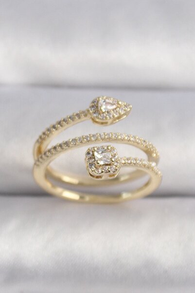 Inure Jewelry Rice gold color zircon stone arrow model vip series women's ring