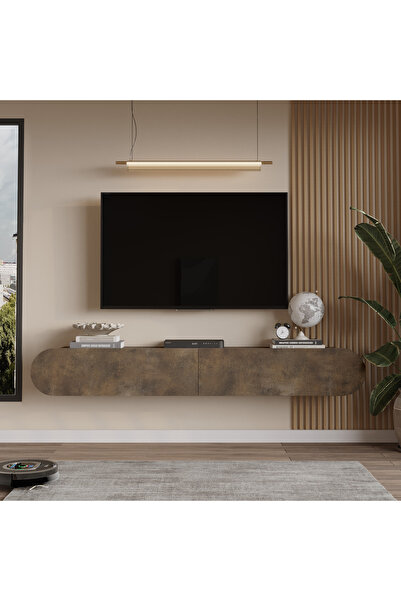L'occi Concept Donyell 180 cm Oval Kapaklı Tv Ünitesi Modern Duvara Monte Tv ...