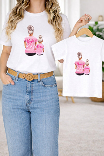 LORVEX Tricou Mamă-Fiică Combinație supradimensionat – Mamă și Copil Twin tri...