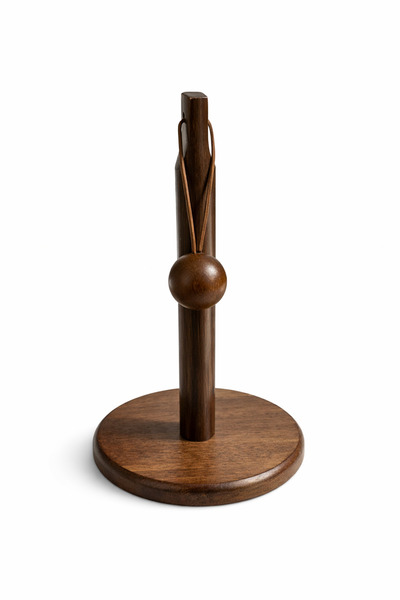 MİS KİTCHEN Acacia Wood Paper Towel Holder – Natural Wood Paper Towel Stand |...