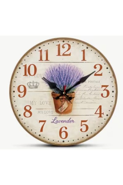 esdekor 9.8 Inch / 25 cm Jfht Silent Non-Ticking Round Wall Clock