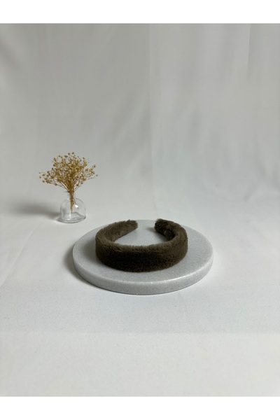 MegssStore Mink Plush Curved Crown Hair Band