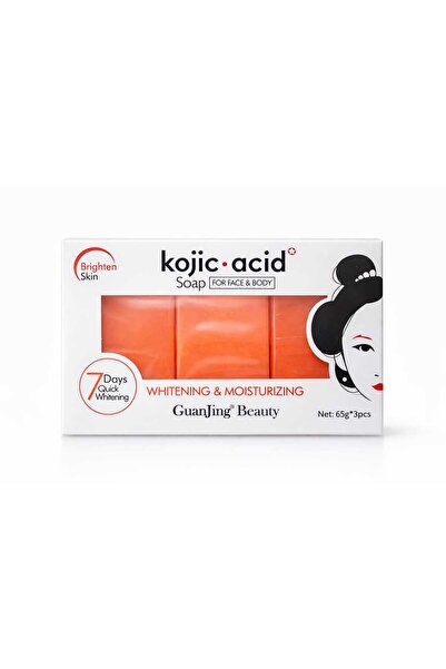 KOJIC ACID صابون حمض الكوجيك لتبييض وترطيب الوجه والجسم 65 جرام * 3 قطع