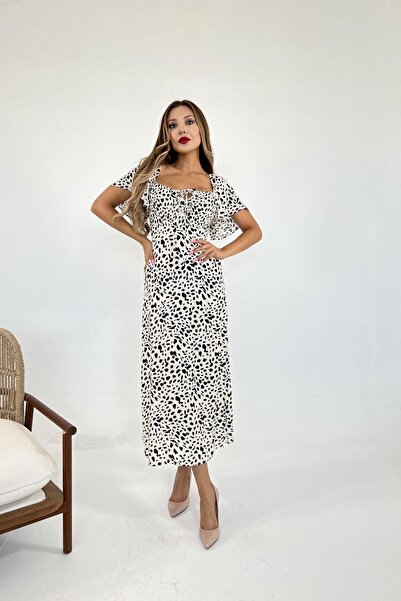 Hiccup JANES Štampano Midi haljina sa vezanim detaljima