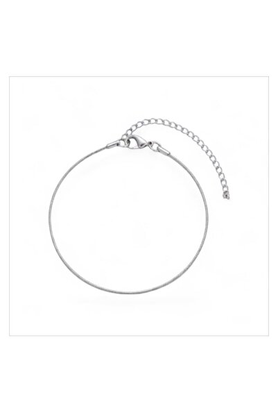 ESJ Stainless Steel Italian Snake Tube Chain Unisex Bracelet 1 mm 15+5 cm