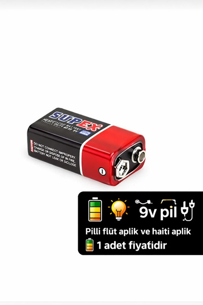 Viesteknoloji Pilli flüt aplik Haiti aplik 9v led pili uzun ömürlü led pili