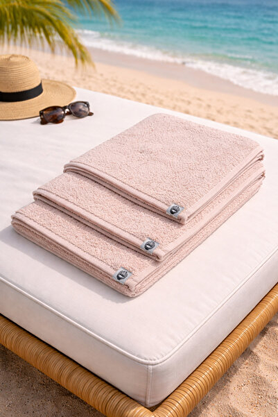 SÖR BÜLEND 100% Cotton Cream Color Premium Towel Set