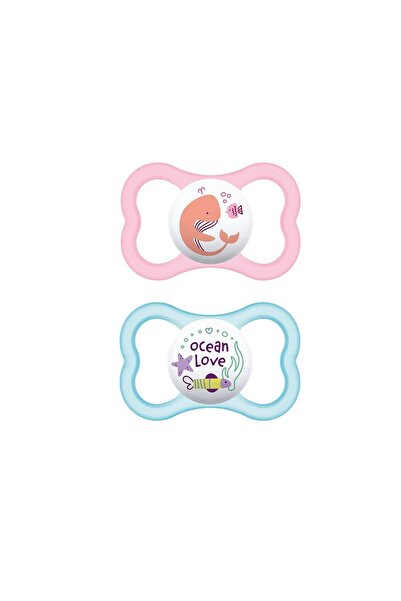MAM Air Matte Pacifier 6–16 Months – 2-Pack (for Baby Girls, Sensitive Skin, ...