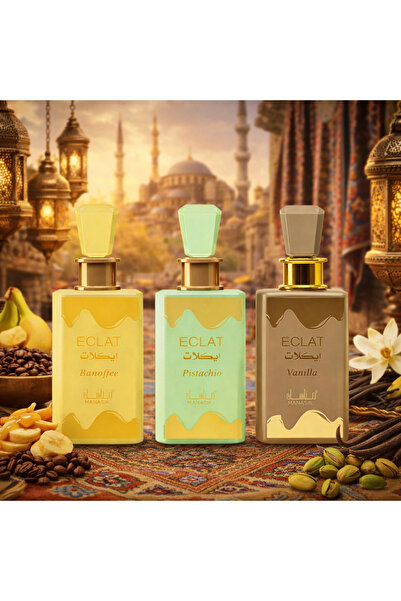 ECLAT Set 3 Parfumuri Gourmand – Colecția Vanilia, Pistachio & Banoffee