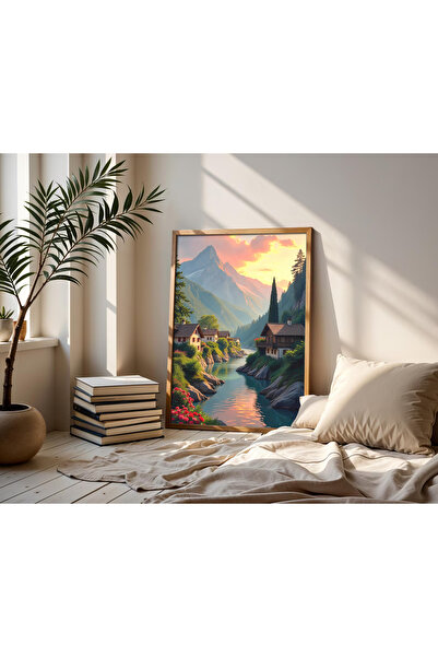 alphobitasarım Atingerea delicată a apusului de soare - Pictură decorativă de...