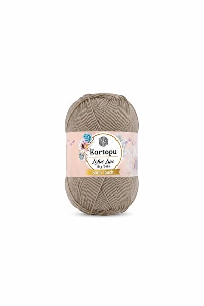 Kartopu lotus lüx Simli Örgü İpi K861 Bej 100 g 350 m