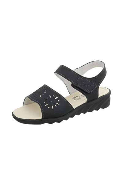 La Bottine Souriante P601 genuine leather sandals, black color,