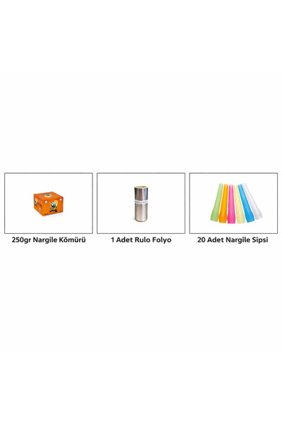 puffstore Nargile Aksesuar Seti|250 gr Nargile Kömürü + Rulo Nargile Folyosu ...