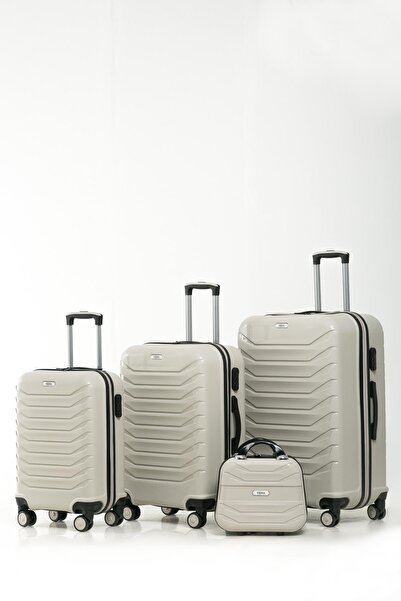 Celonia YEFA PP Polipropilen Kırılmaz Kabin & Orta & Büyük Boy 4lü Valiz Seti