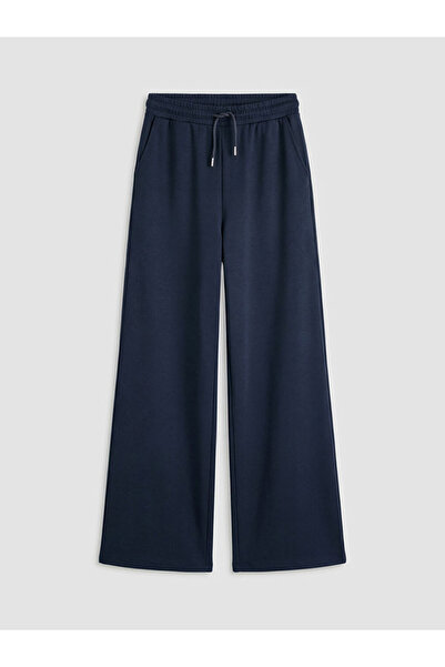 LC Waikiki Γυναικεία φόρμα XSIDE Anthracite Wide Leg Soft Touch