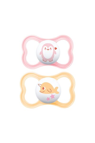 MAM Air Modern Pacifier 16+ Months – Pack of 2 (for Baby Girls, Sensitive Ski...
