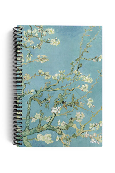 miosho Vincent Van Gogh / Almond Blossom,1890 | Spiralli Defter 01 | A5 | Çiz...