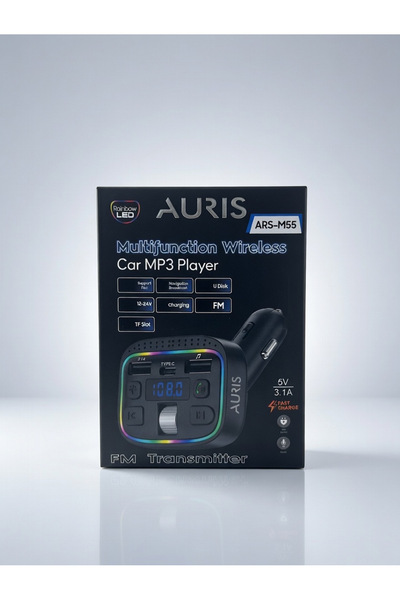 Auris ARS M55 Fm Car Modülatör Çakmaklık Uzaktan Kumandalı