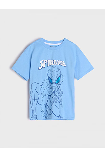 SPIDERMAN Tricou din bumbac , mânecă scurtă, 7-8 ani, albastru
