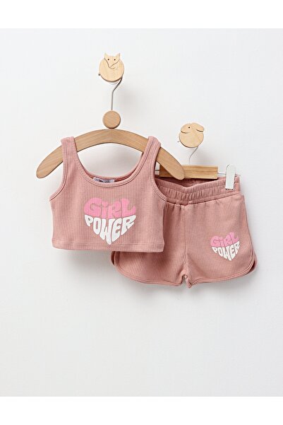 MiniKids Καλοκαιρινό σετ, Girl Power, μοτίβο σε σκούρο ροζ χρώμα