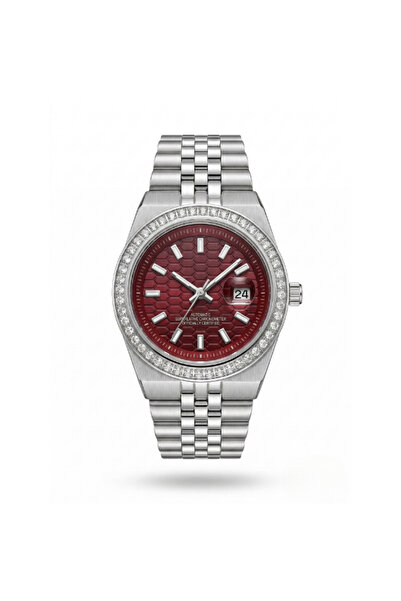 Leerybee Women's Metal Cord Honeycomb Patterned Dial Stone Calendar Wrist Watch