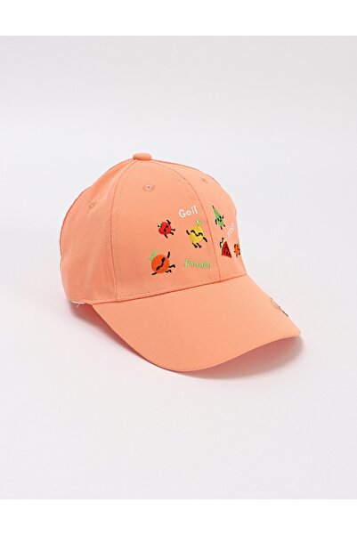 MiniKids Kids cap, Go Fresh Fruits, coral
