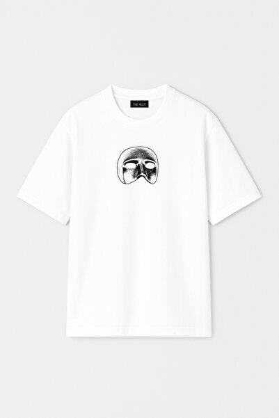 THE RULE Mască unisex cu imprimeu supradimensionat bumbac 100% Wide croială t...