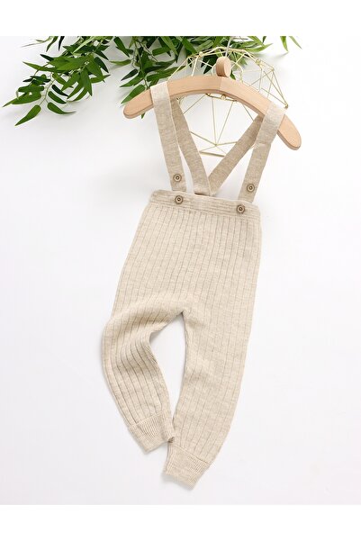 MiniKids Jumpsuit with suspenders, cream Acrylic