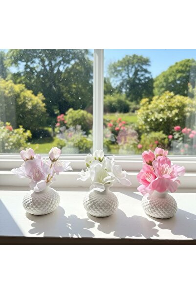 Dekora Çiçek 3-Piece Mini Vase, Ornament, Coffee Side Presentation, Gift, Dec...