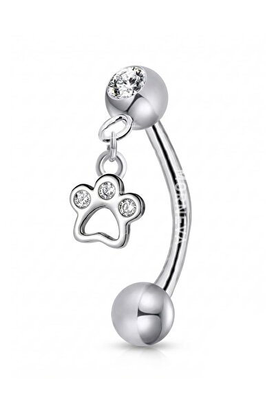 MORNEVA Pati Sallantılı Çelik Rook Piercingi 8mm (1 Adet)