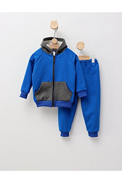 MiniKids Καπιτονέ Βαμβάκι καπιτονέ από Ρουμανία, σκούρο μπλε-γκρι