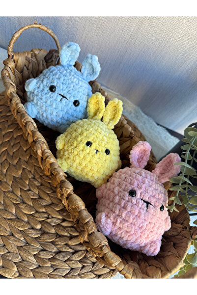 MODİNOVA Amigurumi %100 El Yapımı Tavşan Peluş Oyuncak