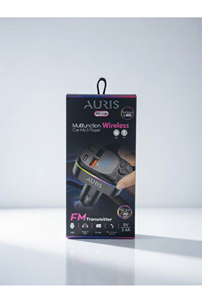 Auris ARS C10P 3.4A Multifunction Wireless Oto Mp3 Transmitter Çakmaklık Uzak...