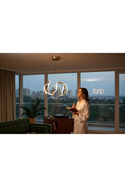 MAXİ GOLD LED AVİZE 3 RENK