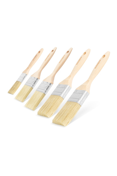Handy Set pensule vopsit, 5 buc, 25 38 50 mm, maner lemn, pentru vopsea lavab...