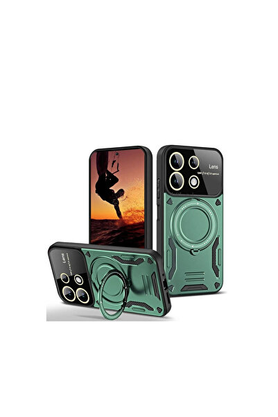 cepmoda غطاء REDMI "13 (4G)" D ماصّ للصدمات مع حامل كاميرا 360 درجة وحلقة حما...