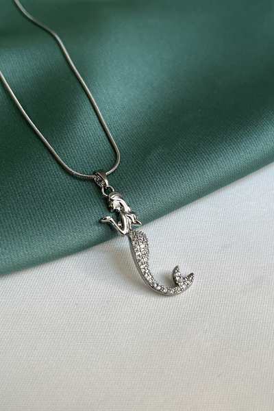 Berilya Aksesuar Zircon Stone Steel Mermaid Necklace
