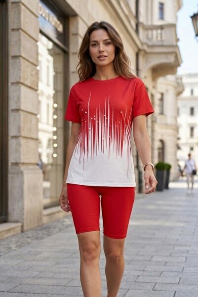 Mossta Moderni Sa deznom Udoban kroj Dvostruki set - Crveni