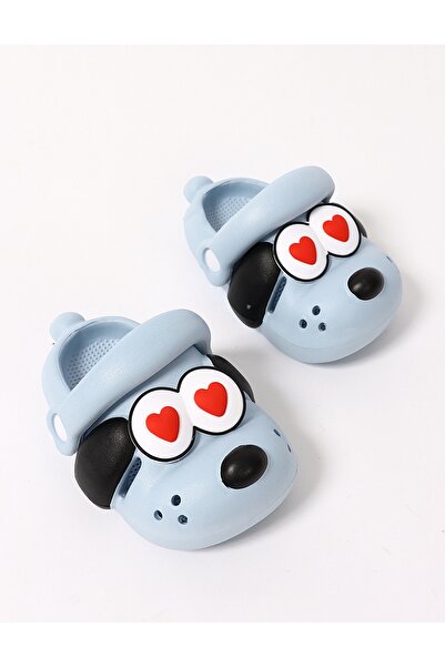 MiniKids Papuci de spuma Catelus Inimioara albastru