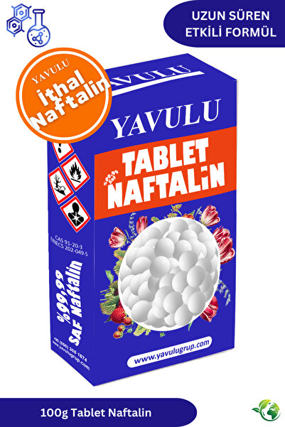 yavulu Naftalin İthal 100Gr Çoklu Kullanım Haşere ve Koku Giderici Tablet Naf...