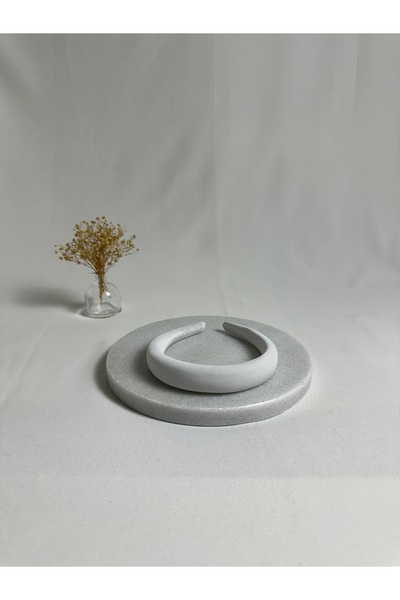 MegssStore White Thin Curved Jersey Crown Headband