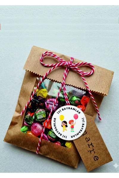 Sim Tasarım İyi Bayramlar yazılı, Paketleme Kutularına Özel Tasarım Etiketler...