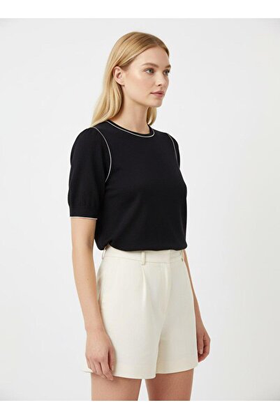 fuşyha butik Crew Neck Plain Slim Sweater