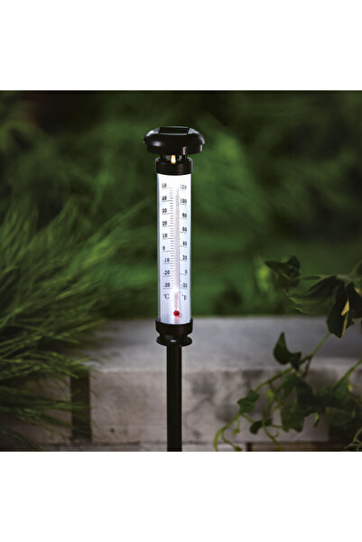 Garden of Eden Solar garden thermometer - cool white LED - 6.3 x 44.5 cm